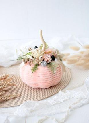 Декоративний персиковий гарбуз.2 фото