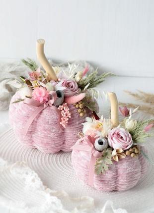 Декоративные розовые тыквы.3 фото