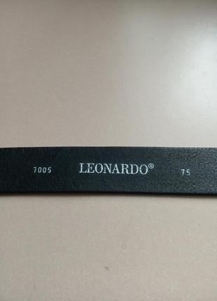 Ремінь leonardo made in italy з натуральної шкіри оригінал3 фото