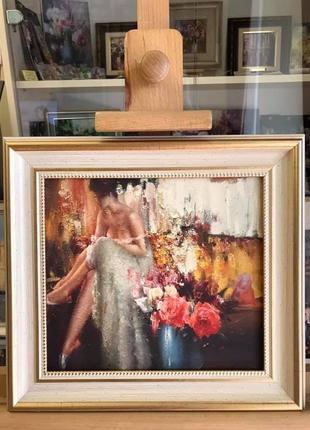 Репродукция  на холсте «золотая балерина»  художника вадима кучера-куцана. lux.1 фото