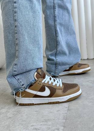 Кроссовки nike dunk low brown