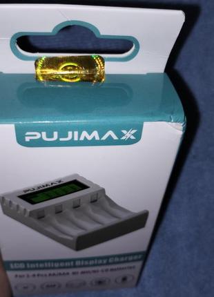 Зарядний пристрій "pujimax lcd-005" на 4 слоти для акумуляторів aa, ааа