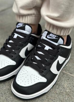 Кроссовки nike dunk white black7 фото