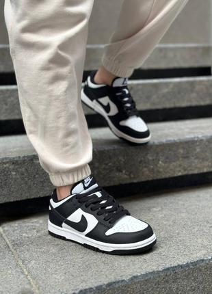 Кросівки nike dunk white black5 фото