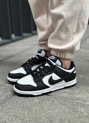 Кроссовки nike dunk white black3 фото