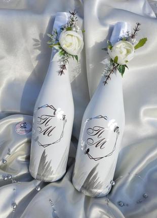 Свадебное шампанское ( аксессуары для свадьбы)3 фото