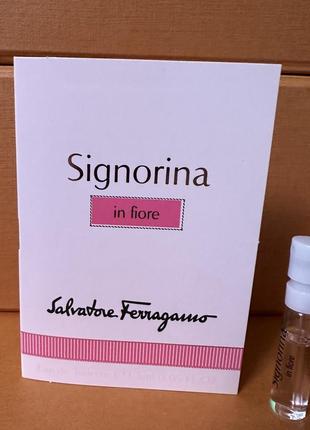 Оригинальный salvatore ferragamo signorina in fiore туалетная вода пробник1 фото