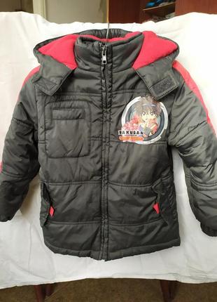 Тепла зимова куртка парку на хлопчика 3-4 роки (98-104 см)
