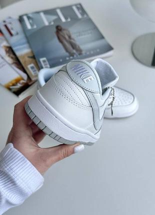 Кросівки nike dunk white platinum grey10 фото