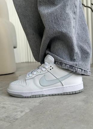 Кроссовки nike dunk white platinum grey4 фото