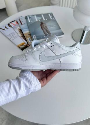 Кроссовки nike dunk white platinum grey6 фото