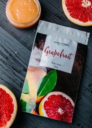 Сольовий антицелюлітний скраб для тіла “грейпфрут”1 фото