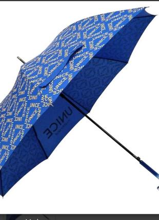 Дизайнерский зонт трость синий юнайс1 фото