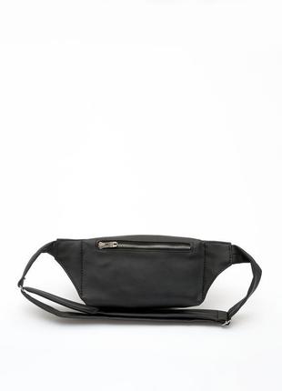 Женская черная бананка, сумка на пояс/плечо