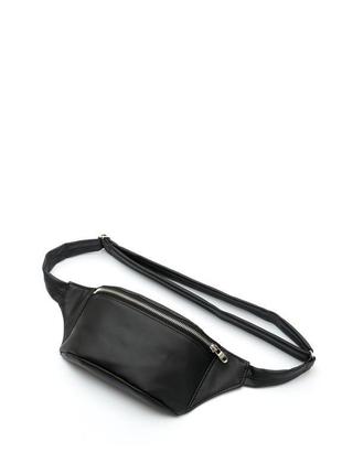 Женская черная бананка, сумка на пояс/плечо