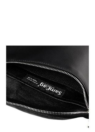 Женская черная бананка, сумка на пояс/плечо