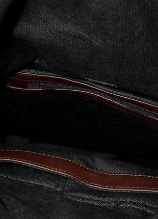 Чоловічий коричневий рюкзак рол, кожзам9 фото