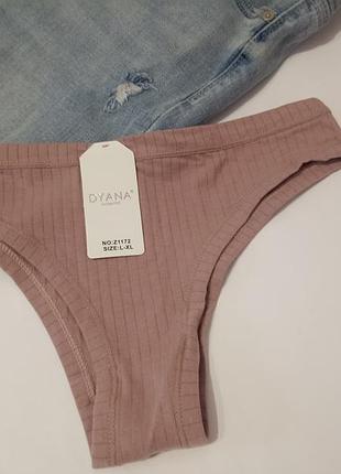 Нежные базовые трусики рубчик хлопок размеры s/m l/xl кольори