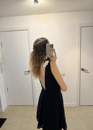 Сукня мереживна синя 2