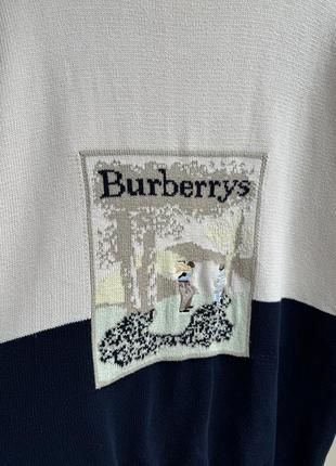 Burberry кофта свитер мужской оверсайз хl бежевый синий черный2 фото