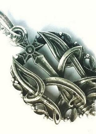 Кулон "тризуб с казацким крестом", кулон тризуб