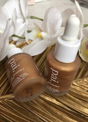 Бронзуючі краплі бронзер хайлайтер для обличчя pai skincare the impossible glow bronzing drops3 фото