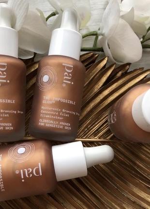 Бронзуючі краплі бронзер хайлайтер для обличчя pai skincare the impossible glow bronzing drops1 фото