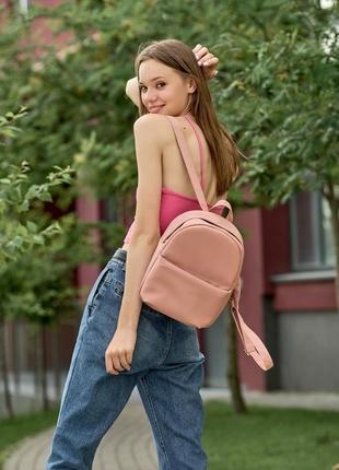 Женский пудровый рюкзак для прогулок, экокожа1 фото