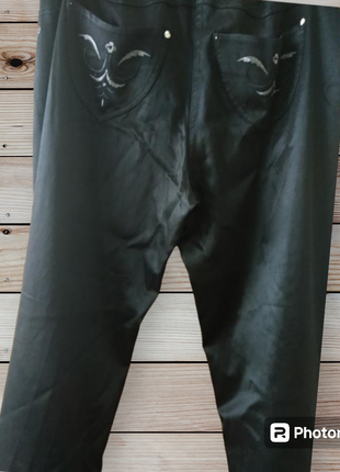 Жіночі чорні атласні джинси artadex,2 фото