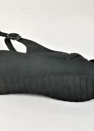 Женские сандалии босоножки на танкетке платформа черные летние (размеры: 36,37) - 21-14 фото
