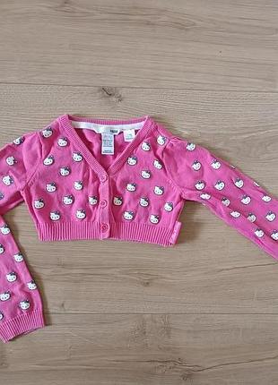 Стильне дитяче болеро з hello kitty/ котонове болеро h&m
