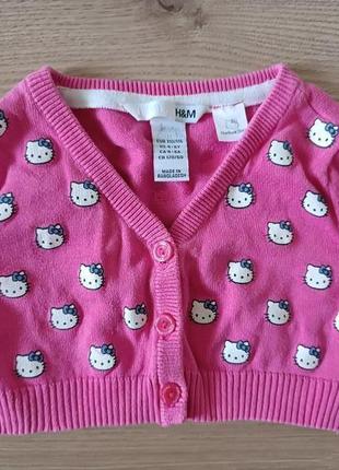 Стильное детское болеро с hello kitty/ коттоновое болеро h&amp;m3 фото