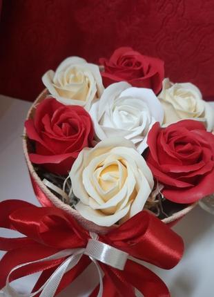 Букет з мильних квітів на день закоханих, подарунок на день народження2 фото