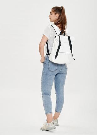 Жіночий білий рюкзак рол для подорожей8 фото