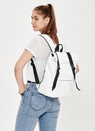 Жіночий білий рюкзак рол для подорожей7 фото