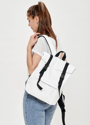 Жіночий білий рюкзак рол для подорожей3 фото