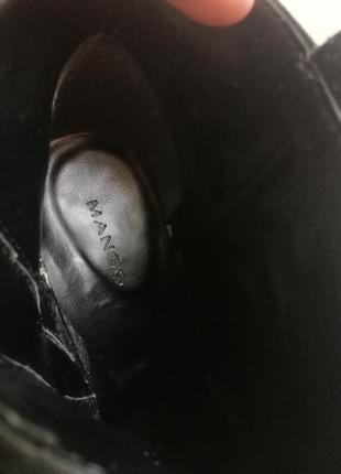 Замшевые казаки ботинки mango5 фото