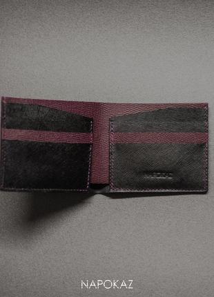Чоловічий гаманець з натуральної шкіри. чоловіче портмоне. гаманець бифолд1 фото