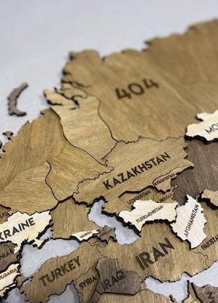Карта мира деревянная без росии6 фото