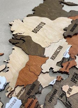 Карта мира деревянная без росии3 фото