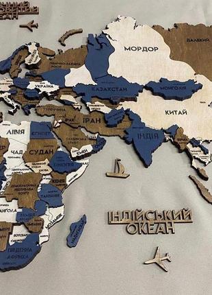 Карта світу з дерева без росії5 фото