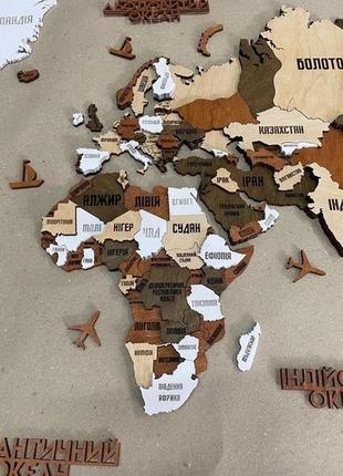 Карта мира деревянная без росии2 фото