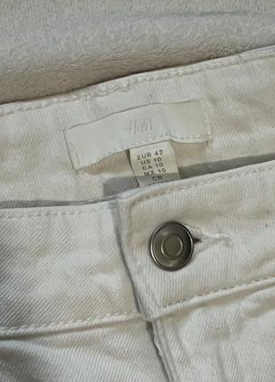 Плотные джинсы белого цвета hm h&amp;m4 фото