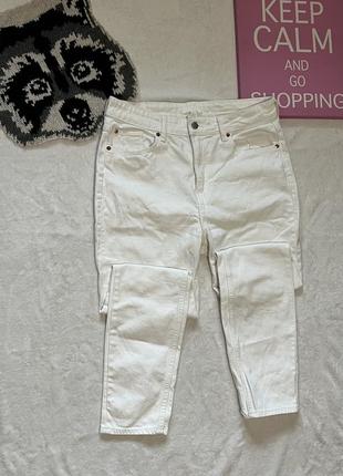 Плотные джинсы белого цвета hm h&amp;m2 фото