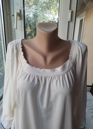 Брендова віскозна трикотажна блуза блузка великого розміру мегабатал4 фото