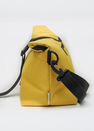 Lunch bag жовтий xl з довгим ременем термосумка сумка термос2 фото