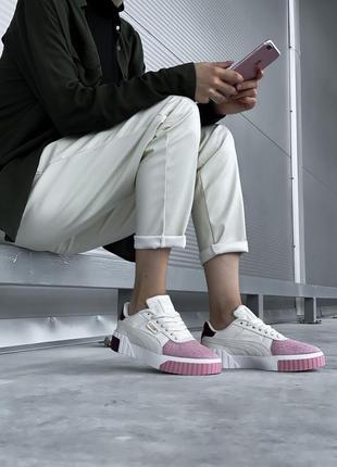 Женские кроссовки puma cali remix white pink 36-37-38-40