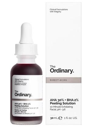 Кислотный пилинг для лицаthe ordinary aha 30% + bha 2% peeling solution