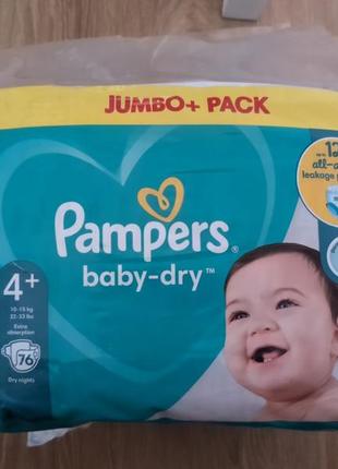 Підгузники pampers baby-dry jumbo+pack