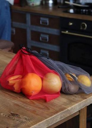 Сіточки торбинки для овочів та фруктів 5 шт2 фото